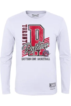Mitchell & Ness Big Boys Distressed Toronto Raptors Hardwood Classics Make The Cut Long Sleeve T-shirt