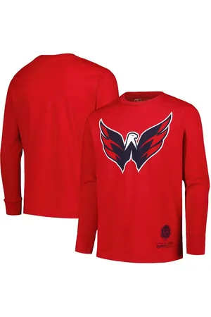 Mitchell & Ness Big Boys Washington Capitals Throwback Logo Long Sleeve T-shirt