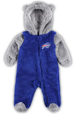 Outerstuff Baby Boys and Girls Royal, Gray Buffalo Bills Game Nap Teddy Fleece Bunting Full-Zip Sleeper - Royal, Gray