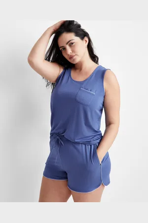 Felina Women's 2-Pc. Printed Muscle Tank Top & Shorts Pajamas Set - Polka  Dot