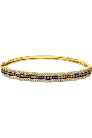 Le Vian Chocolate Diamond & Nude Diamond Scalloped Bangle Bracelet (1-7/8 ct. t.w.) in 14k White Gold (Also Available in Rose Gold and )