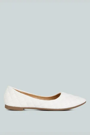 London Rag Rikhani Quilted Detail Ballet Flats