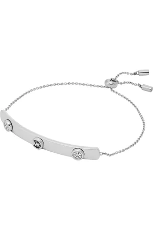 Michael Kors Gold-Tone or -Tone Logo Id Slider Bracelet