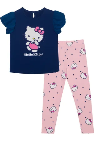 Hello Kitty Toddler Girls Wink Short Sleeve Top and Legging Set