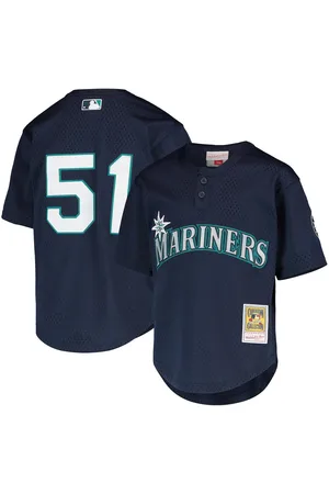 Mitchell & Ness Big Boys Ichiro Suzuki Seattle Mariners Cooperstown Collection Mesh Batting Practice Jersey