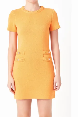 The latest collection of orange knit & sweater dresses for women