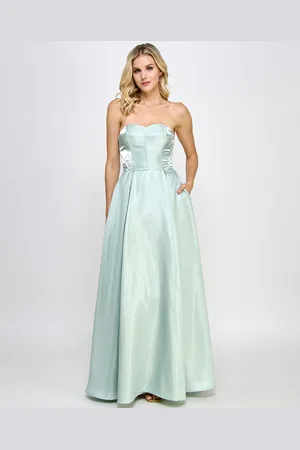 BCX Juniors' Embroidered Strapless Bustier Gown, Created for