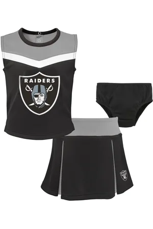 Outerstuff Girls Toddler Las Vegas Raiders Spirit Cheer Two-Piece Cheerleader Set with Bloomers