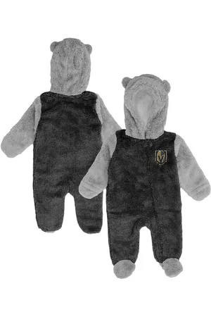 Outerstuff Baby Boys and Girls Vegas Golden Knights Game Nap Teddy Fleece Bunting Full-Zip Sleeper