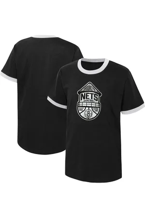 Outerstuff Big Boys Distressed Brooklyn Nets Hoop City Hometown Ringer T-shirt