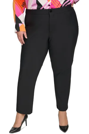 Karl Lagerfeld Plus Size Mid Rise Compression Pants, First@Macy