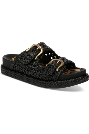 Sam Edelman Reid Woven Double Buckle Platform Sandals