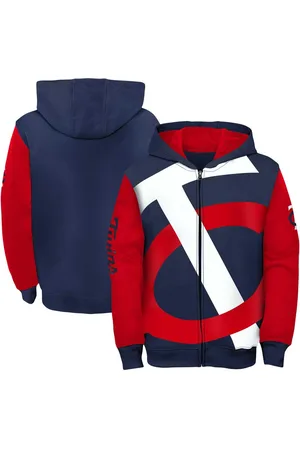 Outerstuff Big Boys Navy, Red Minnesota Twins Postcard Full-Zip Hoodie Jacket - Navy, Red