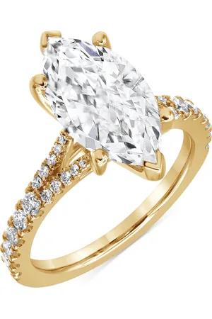 Badgley Mischka Certified Lab Grown Marquise Diamond Split Shank Engagement Ring (3-1/3 ct. t.w.) in 14k Gold