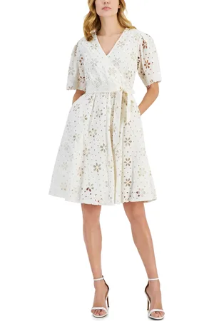 Embroidered Fit & Flare Dress – Elie Tahari