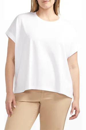 JAG Plus Size Drapey Luxe Short Sleeve T-shirt