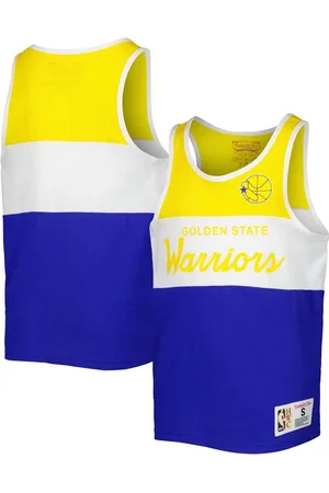 Mitchell & Ness Big Boys and Girls Royal, Gold Golden State Warriors Hardwood Classics Special Script Tank Top - Royal, Gold