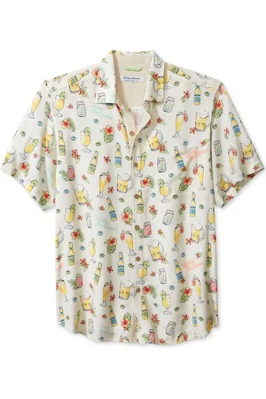 Men's Tommy Bahama White LSU Tigers Castaway Game Camp Button-Up Shirt