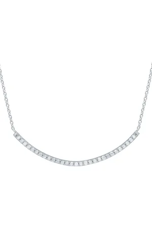 Marsala Diamond Curved Bar 16" Collar Necklace (1/4 ct. t.w.) in