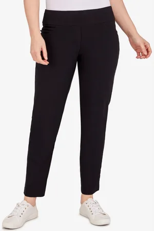 RUBY Petite Mid-Rise Pull-On Straight Solar Millennium Tech Ankle Pants