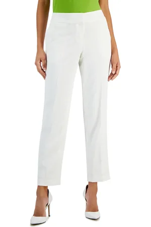 Kasper Petite Mid-Rise Straight Slim-Fit Pants