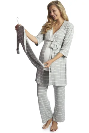 Everly Grey Maternity Analise During & After 5-Piece Maternity/Nursing Sleep Set