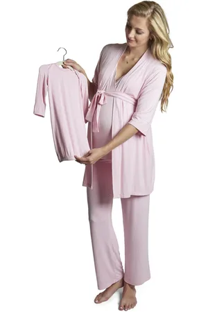Everly Grey Maternity Analise During & After 5-Piece Maternity/Nursing Sleep Set
