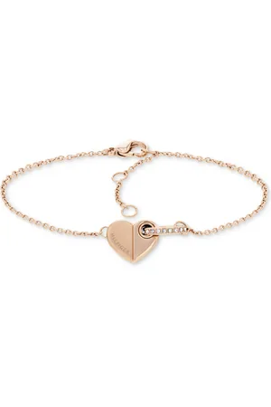 Tommy Hilfiger Pave Ring & Heart Link Bracelet