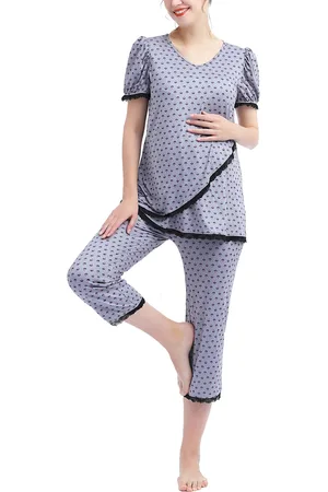 Kimi & Kai Maternity Drew Nursing 2-Piece Pajama Set