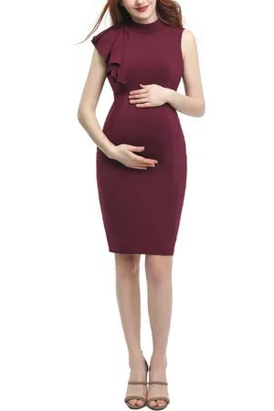 Kimi & Kai Maternity Ruffle Sheath Dress