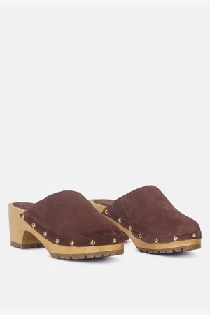 RAG & CO Cedrus Womens Fine Suede Studded Mules