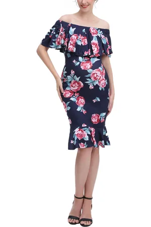 Kimi & Kai Maternity Floral Print Nursing Mermaid Dress