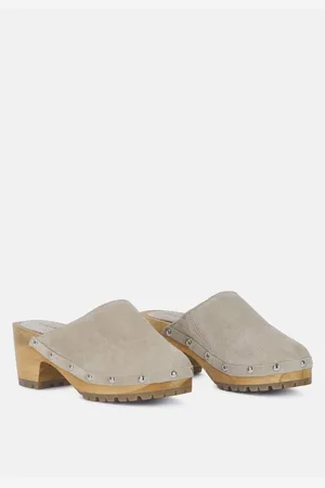RAG & CO Cedrus Womens Fine Suede Studded Mules