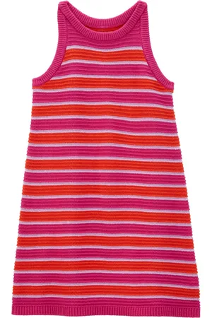 Carters Toddler Girls Striped Tank Crochet Sweater Dress