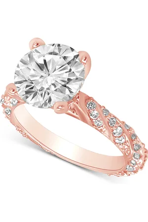 Badgley Mischka Certified Lab Grown Diamond Solitaire Twist Engagement Ring (3-1/2 ct. t.w.) in 14k Gold