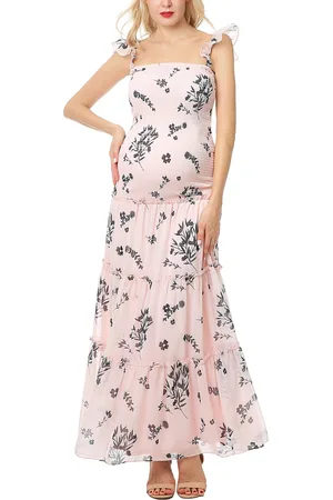 Kimi & Kai Maternity Charity Smocked Maxi Dress