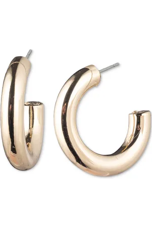 Karl Lagerfeld Tone Small Tubular C-Hoop Earrings