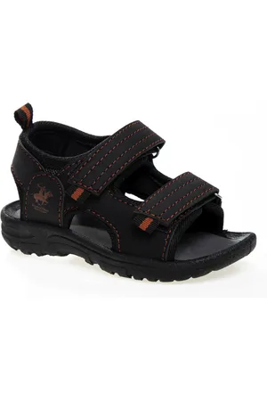 Beverly Hills Polo Club Toddler Double Strap Sports Sandals - Black/Red
