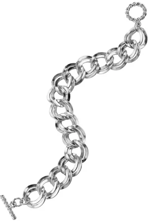 2028 Silver-tone Curb Link Chain Toggle Bracelet