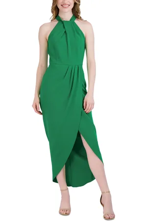 Julia Jordan Knot-Neck Tulip-Hem Midi Dress