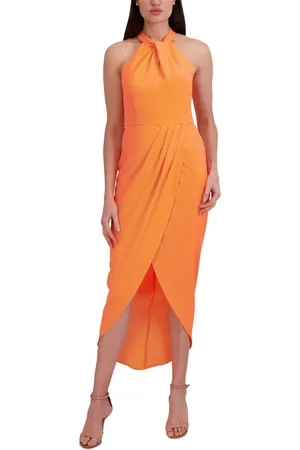 Julia Jordan Knot-Neck Tulip-Hem Midi Dress
