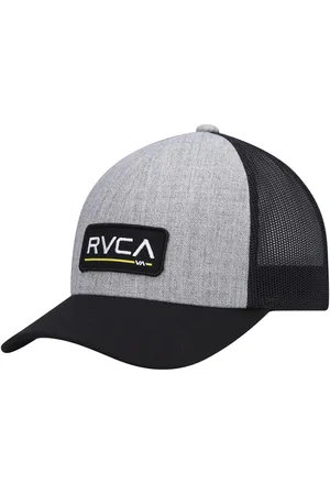 RVCA Youth Heather Gray/Black Ticket Trucker Iii Snapback Hat