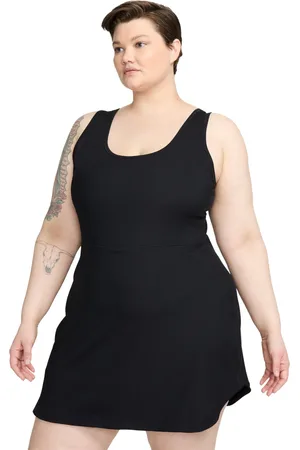 Nike Plus Size One Dri-fit Dress - Black/lt Orewood Brn/cool Grey