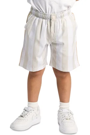 Sovereign Code Big Boys Striped Smile-Print Swim Trunks - Birch/jolly