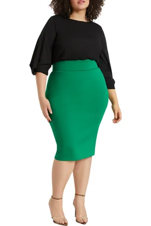 Eloquii Plus Size Neoprene Pencil Skirt