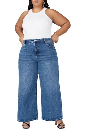 Eloquii Plus Size The Yvette Rigid Wide Leg Jean