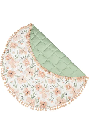 CRANE BABY Baby Girls Parker Floral Quilted Playmat