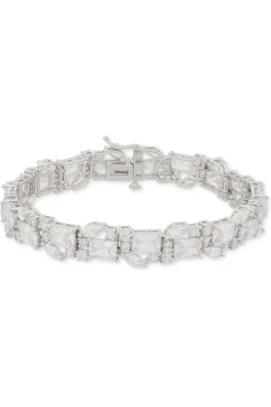 ARABELLA Cubic Zirconia Mixed Cut Cluster Tennis Bracelet in