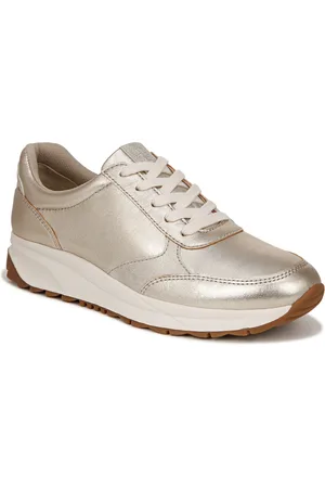 Naturalizer Shay Lace Up Platform Sneakers - Champagne Leather/Faux Leather