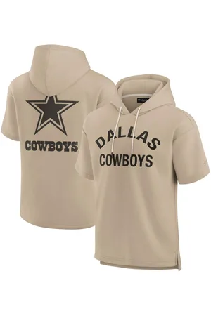 Fanatics Signature Unisex Khaki Dallas Cowboys Elements Super Soft Fleece Short Sleeve Pullover Hoodie